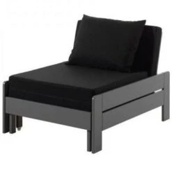 Fauteuil Transformable 80x200 Cm Pin Massif Gris Pino