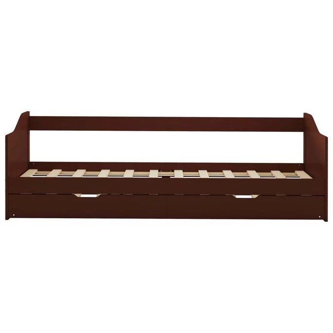 Lit Banquette 2 Couchages Pin Massif Marron Foncé Sacha 90x200 Cm – Image 8