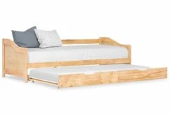 Lit Banquette 2 Couchages Pin Massif Naturel Sacha 90x200 Cm