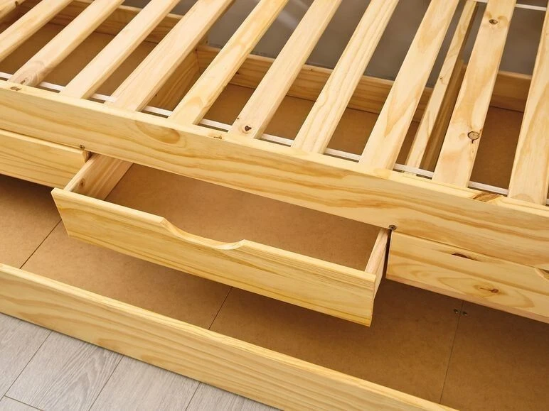 Lit Banquette 4 Tiroirs Pin Massif Clair Zara 90x200 Cm – Image 6