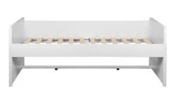 Lit Banquette 90x200 Cm Blanc Neiza