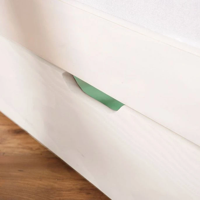 Lit Banquette Avec Tiroir Lit Pin Massif Vernis Blanc Theo 90x200 Cm – Image 3