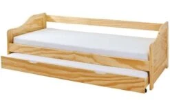 Lit Banquette Avec Tiroir Lit Pin Massif Vernis Naturel Theo 90x190 Cm