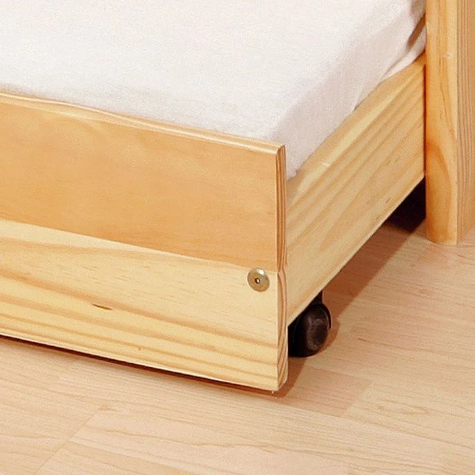Lit Banquette Avec Tiroir Lit Pin Massif Vernis Naturel Theo 90x190 Cm – Image 4