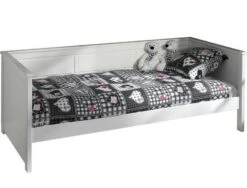 Lit Banquette Gigogne 90x200 Cm Pin Massif Blanc Pinie