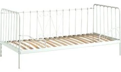 Lit Banquette Métal Blanc Alice 90x200 Cm