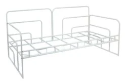 Lit Banquette Métal Blanc Zolah 90x200 Cm