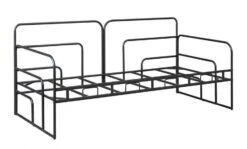 Lit Banquette Métal Noir Zolah 90x200 Cm