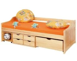 Lit Banquette Pin Massif Clair Maxim 90x200 Cm