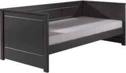 Lit Banquette Pin Massif Taupe Pinie 90x200 Cm