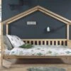 Lit Cabane 90x200 Cm Avec Matelas Pin Massif Clair Bali