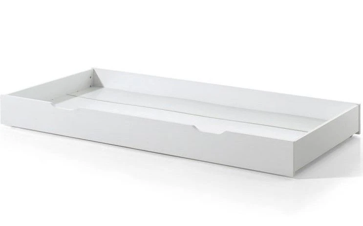 Lit Cabane Gigogne 90x200 Cm Pin Massif Blanc Kali – Image 2