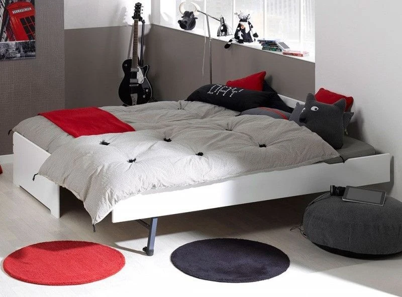 Lit Gigogne 90x200 Cm Bois Blanc Féroé – Image 2