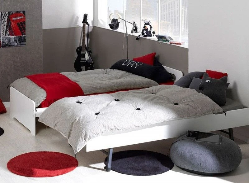 Lit Gigogne 90x200 Cm Bois Blanc Féroé – Image 3