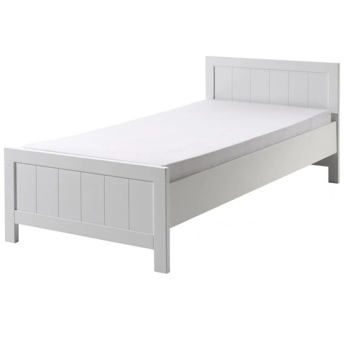 Lit Gigogne 90x200 Cm Pin Massif Laqué Blanc Erik – Image 2