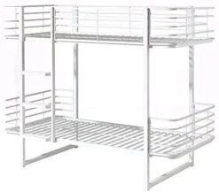 Lit Superposé 90x200 Cm Métal Blanc Oscar