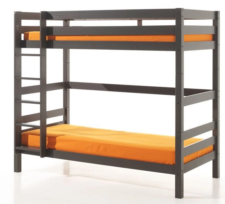 Lit Superposé Pin Massif Taupe Pino 90x200 Cm 3