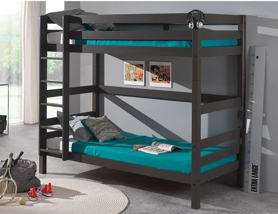 Lit Superposé Pin Massif Taupe Pino 90x200 Cm 3 – Image 2