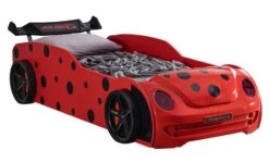 Lit Voiture Coccinelle A Led Et Effets Sonores 90x190 Cm