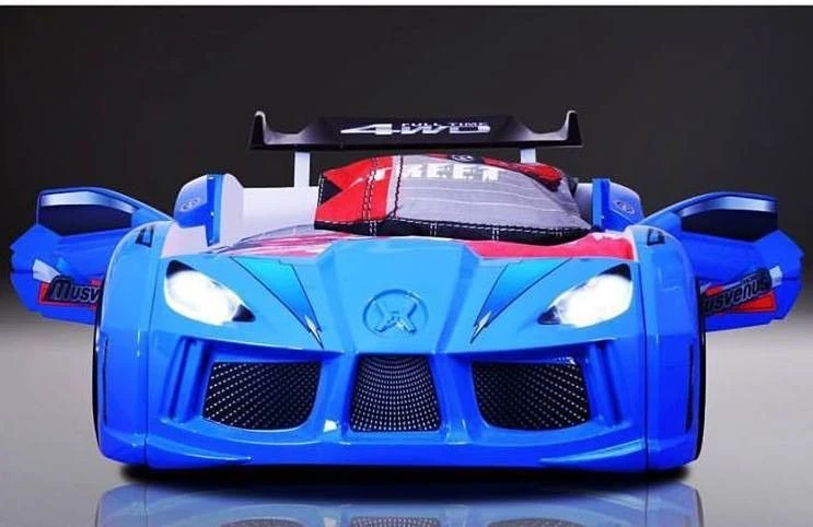 Lit Voiture De Course Road Blanc à Led 90x190 Cm – Image 4