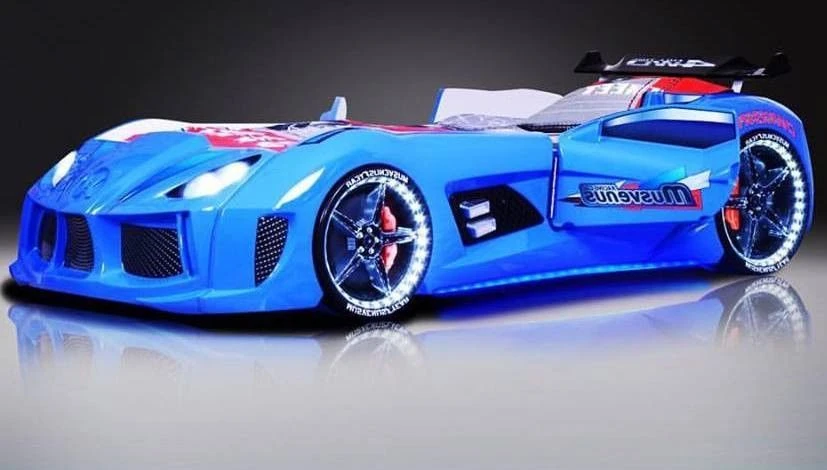 Lit Voiture De Course Road Blanc à Led 90x190 Cm – Image 6