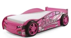 Lit Voiture De Course Rose Turbo
