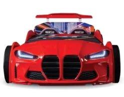 Lit Voiture De Course Turbo V1 Rouge 90x190 Cm