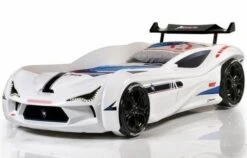 Lit Voiture De Course V5 Blanc