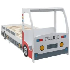 Lit Voiture De Police Avec Bureau Pour Enfants 90 X 200 Cm