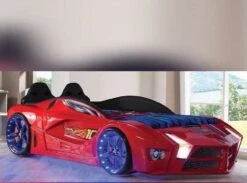 Lit Voiture De Sport Rouge à Led Flamme